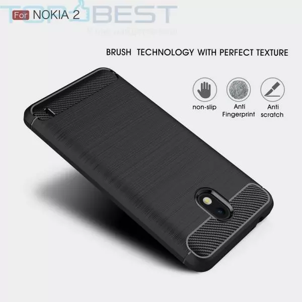 Протиударний чохол бампер для Nokia 2 iPaky Carbon Fiber Blue (Синій)