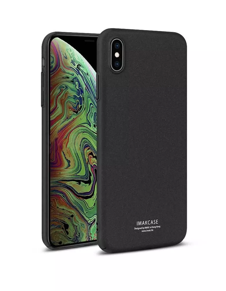 Чохол бампер для iPhone Xs Max Imak Cowboy (з кільцем-тримачем) Matte Black (Матовий Чорний)