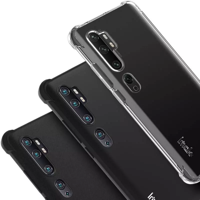 Противоударный чехол бампер для Xiaomi Mi Note 10 / Mi Note 10 Pro Imak Shock Matte Black (Матовый Черный)