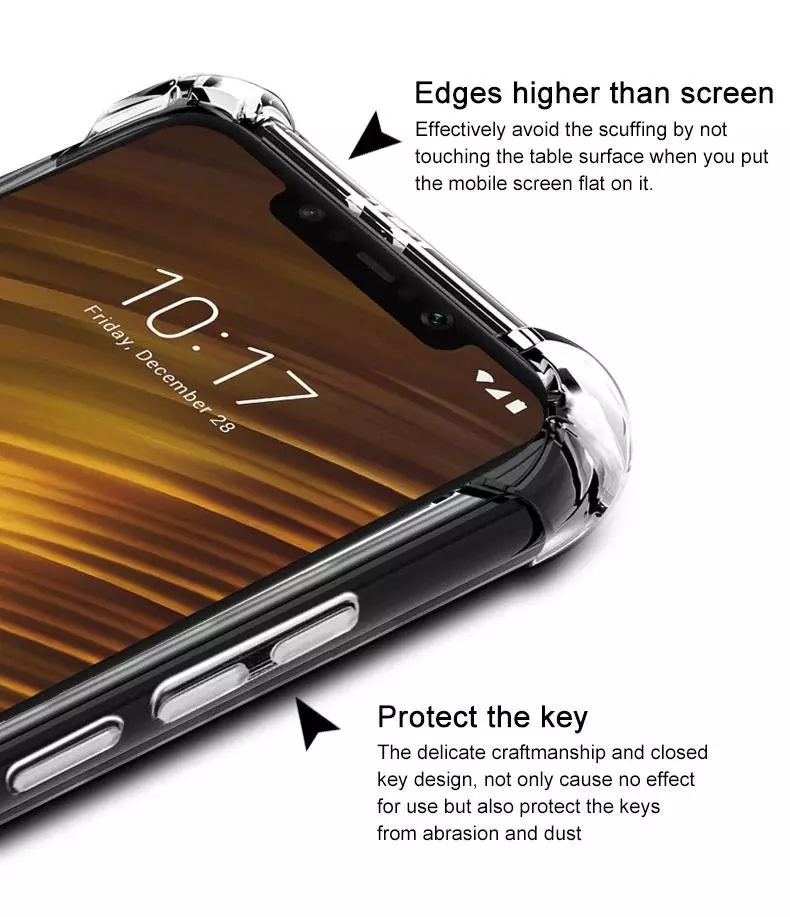 Противоударный чехол бампер для Xiaomi Redmi Note 8 Pro Imak Shock Transparent (Прозрачный)