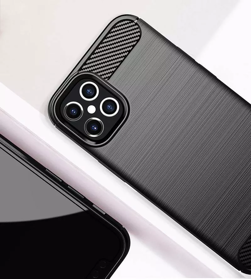 Протиударний чохол бампер для iPhone 12 mini iPaky Carbon Fiber Black (Чорний)