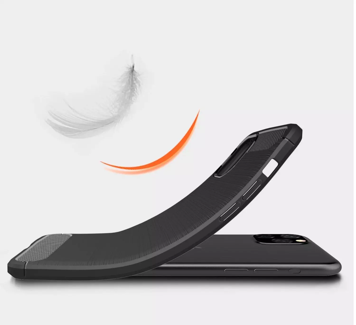 Протиударний чохол бампер для iPhone 11 Pro Max iPaky Carbon Fiber Black (Чорний)