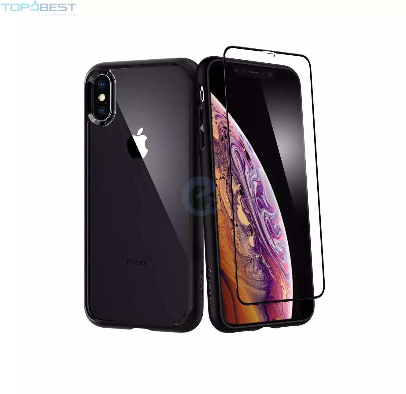 Противоударный чехол бампер Spigen Ultra Hybrid для iPhone Xs Max Matte Black (Матовый Черный) Противоударный чехол бампер Spigen Ultra Hybrid для iPhone Xs Max Matte Black (Матовый Черный)