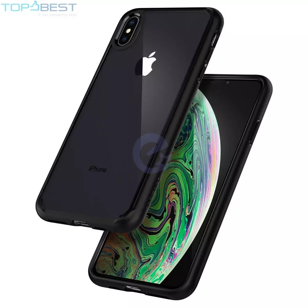 Противоударный чехол бампер Spigen Ultra Hybrid для iPhone Xs Max Matte Black (Матовый Черный) Противоударный чехол бампер Spigen Ultra Hybrid для iPhone Xs Max Matte Black (Матовый Черный)