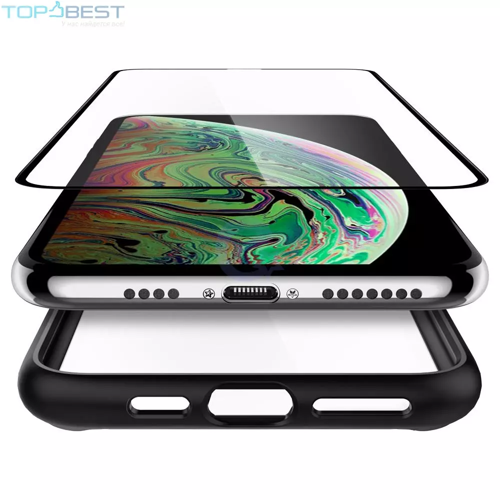 Противоударный чехол бампер Spigen Ultra Hybrid для iPhone Xs Max Matte Black (Матовый Черный) Противоударный чехол бампер Spigen Ultra Hybrid для iPhone Xs Max Matte Black (Матовый Черный)