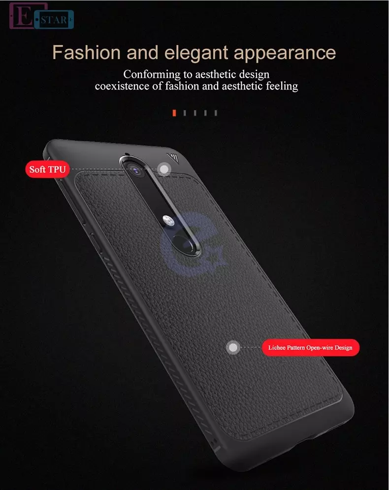 Чохол бампер для Nokia 6.1 Plus Lenuo Leather Fit Grey (Сірий)