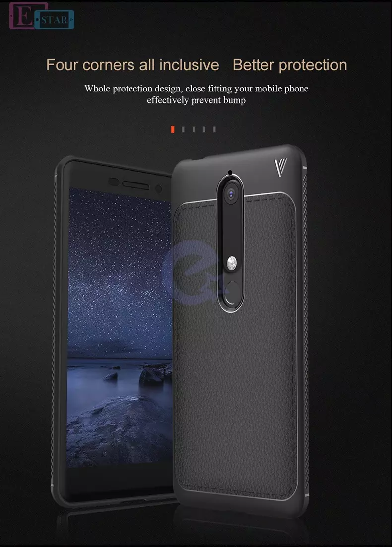 Чохол бампер для Nokia 6.1 Plus Lenuo Leather Fit Grey (Сірий)