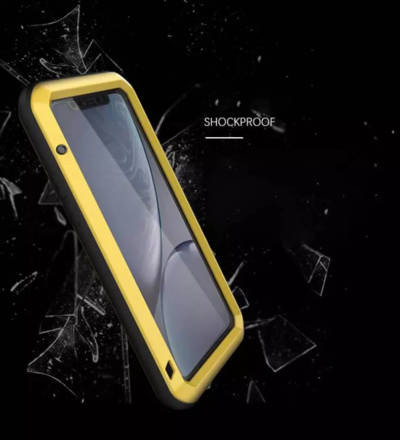 Противоударный чехол бампер Love Mei PowerFull (Со стеклом) для iPhone 11 Pro White (Белый)