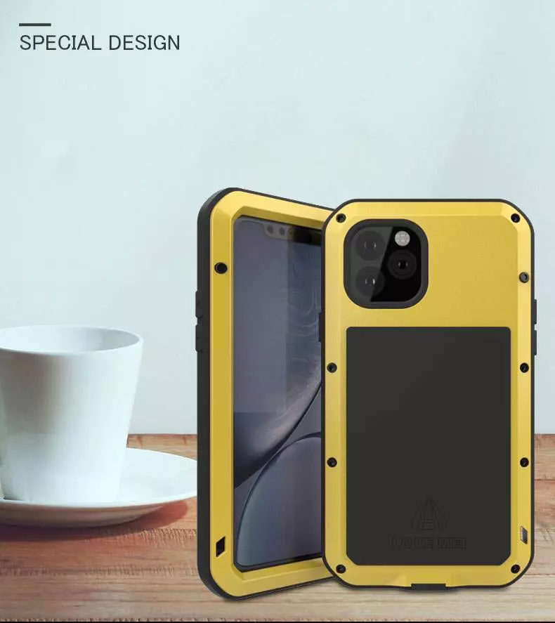 Противоударный чехол бампер Love Mei PowerFull (Со стеклом) для iPhone 11 Pro Silver (Серебристый) Противоударный чехол бампер Love Mei PowerFull (Со стеклом) для iPhone 11 Pro Silver (Серебристый)