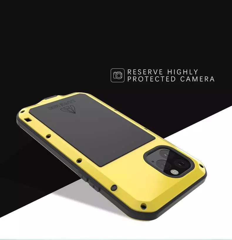 Противоударный чехол бампер Love Mei PowerFull (Со стеклом) для iPhone 11 Pro White (Белый)