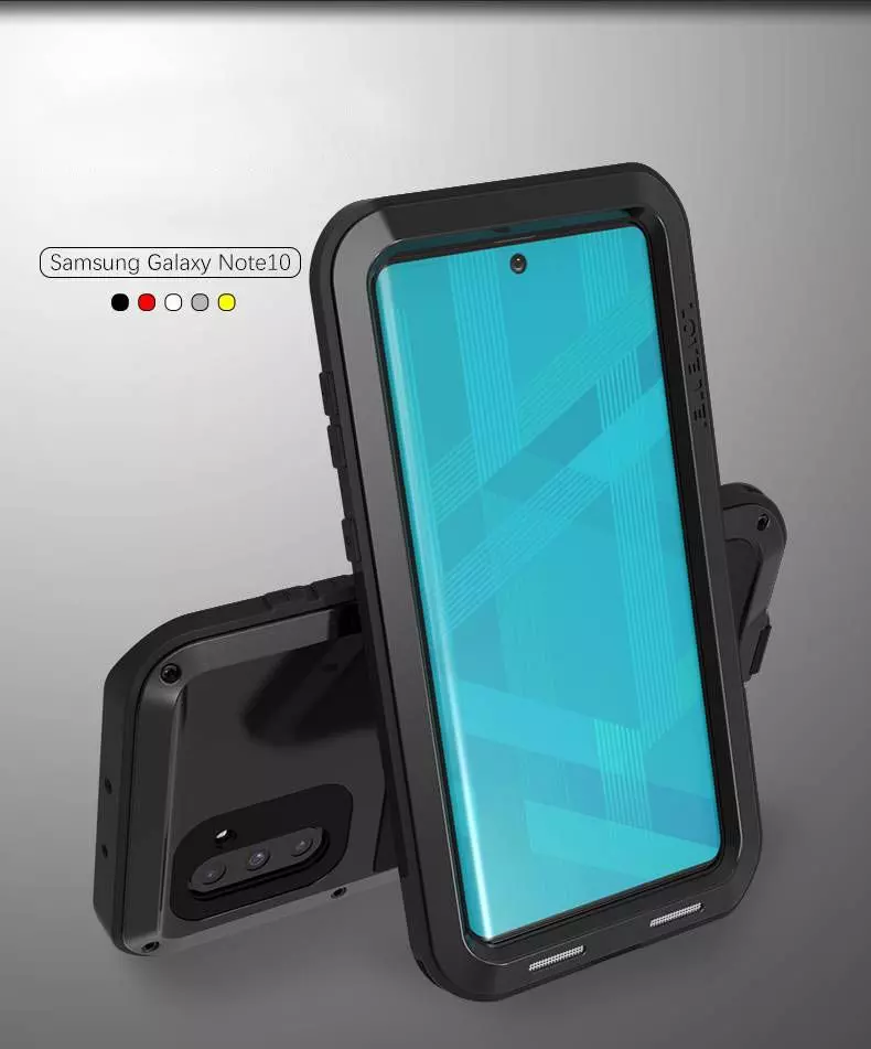 Противоударный чехол бампер для Samsung Galaxy Note 10 Love Mei PowerFull White (Белый)