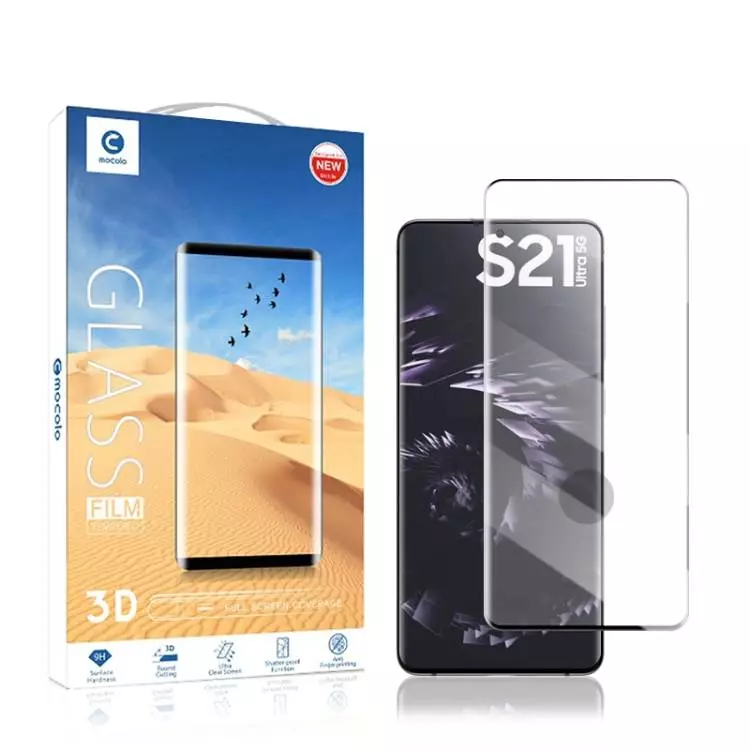 Захисне скло для Samsung Galaxy S21 Ultra Mocolo 3D Glass Black (Чорний) Захисне скло для Samsung Galaxy S21 Ultra Mocolo 3D Glass Black (Чорний)