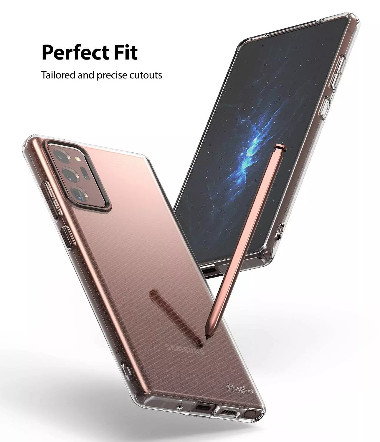 Протиударний чохол бампер Ringke Air для Samsung Galaxy Note 20 Glitter Clear (Прозорий Блиск)