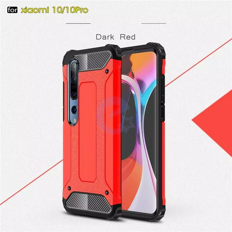 Противоударный чехол бампер для Xiaomi Mi10 / Mi10 Pro Anomaly Rugged Hybrid Dark Blue (Темно Синий)