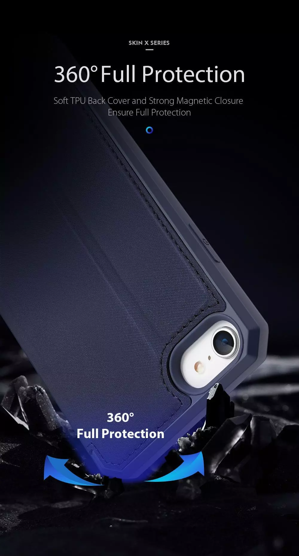 Чохол книжка для iPhone SE 2020 / iPhone SE 2022 Dux Ducis Skin X Pink (Рожевий)