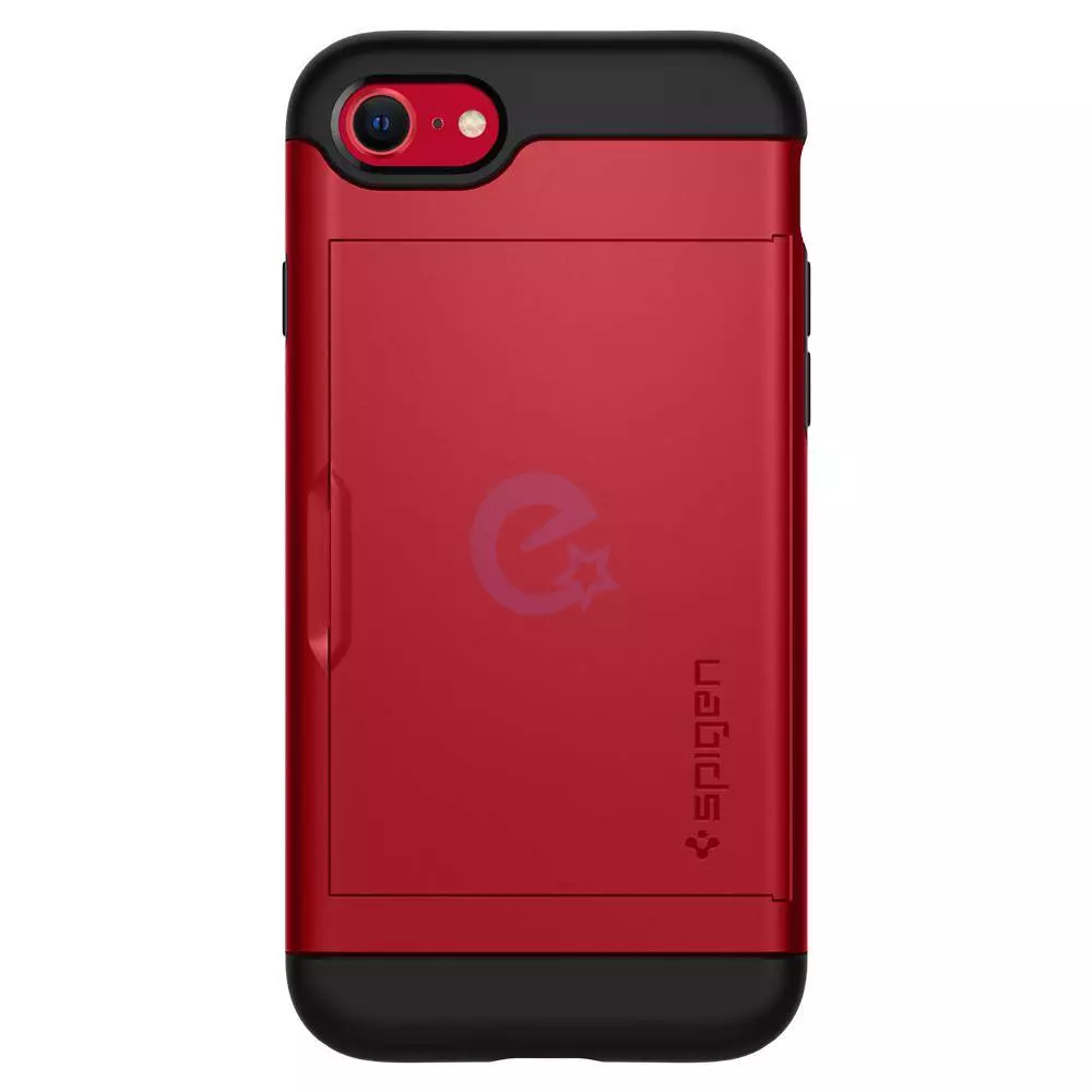 Протиударний чохол бампер Spigen Slim Armor CS (з відділом для карт) для iPhone SE 2020 / iPhone SE 2022 Red (Червоний) Протиударний чохол бампер Spigen Slim Armor CS (з відділом для карт) для iPhone SE 2020 / iPhone SE 2022 Red (Червоний)