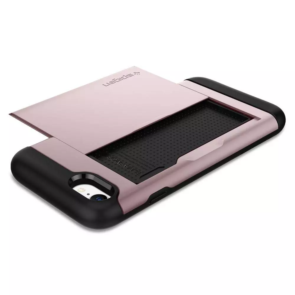 Протиударний чохол бампер Spigen Slim Armor CS (з відділом для карт) для iPhone SE 2020 / iPhone SE 2022 Rose Gold (Рожеве золото)