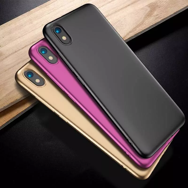 Ультратонкий чехол бампер для Xiaomi Redmi 7A X-level Matte Wine red (Винный)