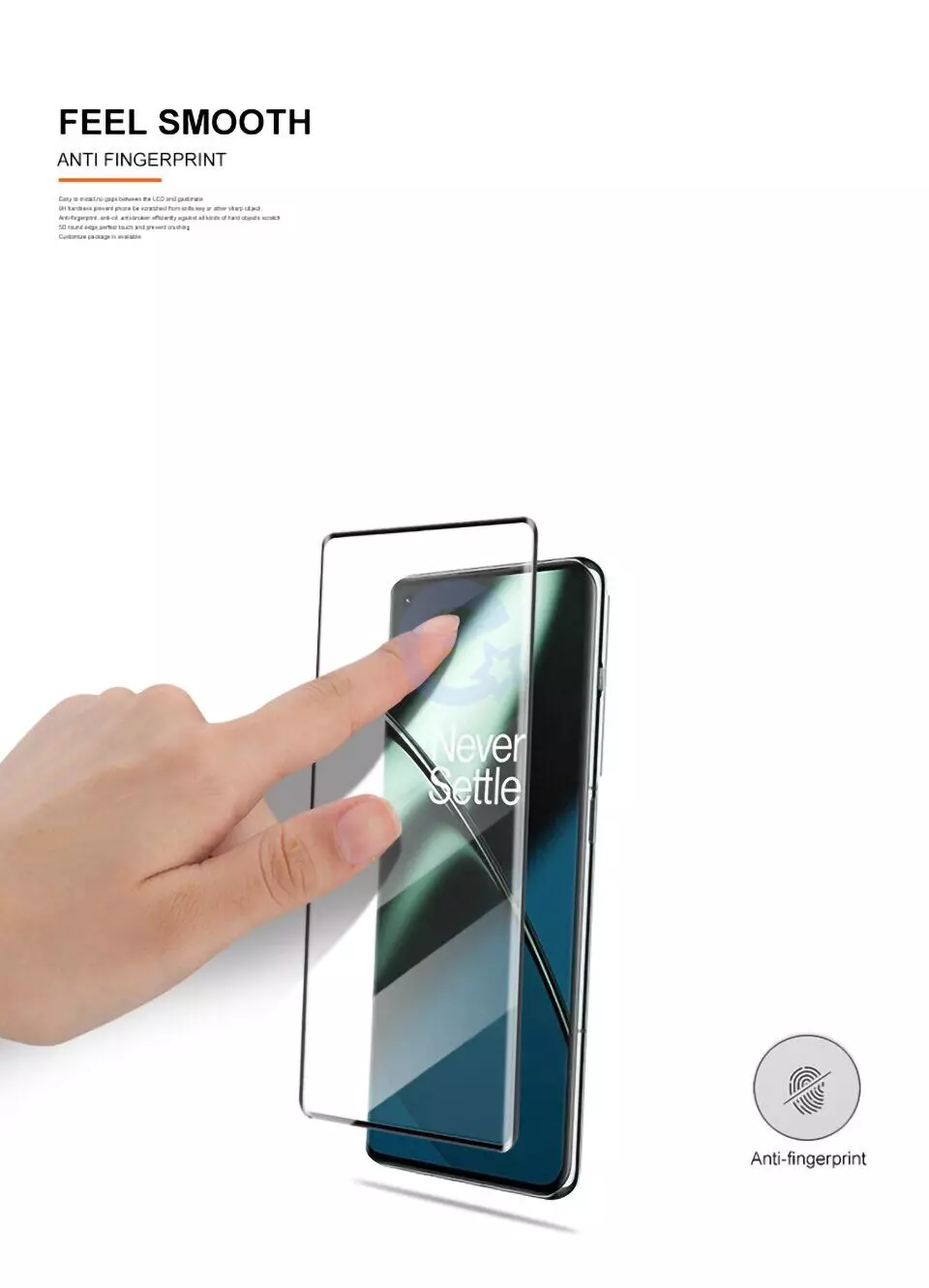 Защитное стекло для OnePlus 11 Mocolo 3D Glass Black (Черный)