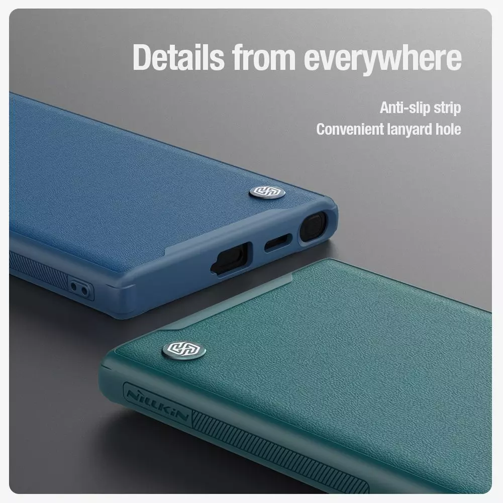 Чехол бампер Nillkin CamShield Prop Leather (шторка на камеру) для Samsung Galaxy S24 Ultra Exuberant Green (Буйний зелений) 