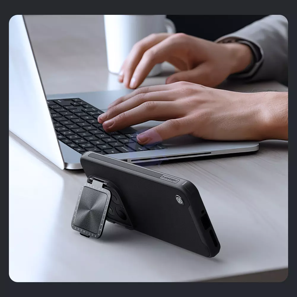 Чехол бампер Nillkin CamShield Prop Leather (шторка на камеру) для Xiaomi 14 Blue (Синий) Чехол бампер Nillkin CamShield Prop Leather (шторка на камеру) для Xiaomi 14 Blue (Синий)