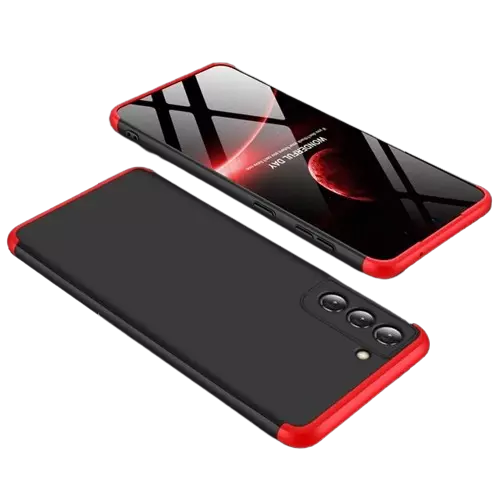 Ультратонкий чехол бампер для Samsung Galaxy A35 GKK Dual Armor Black / Red (Черный / Красный) 