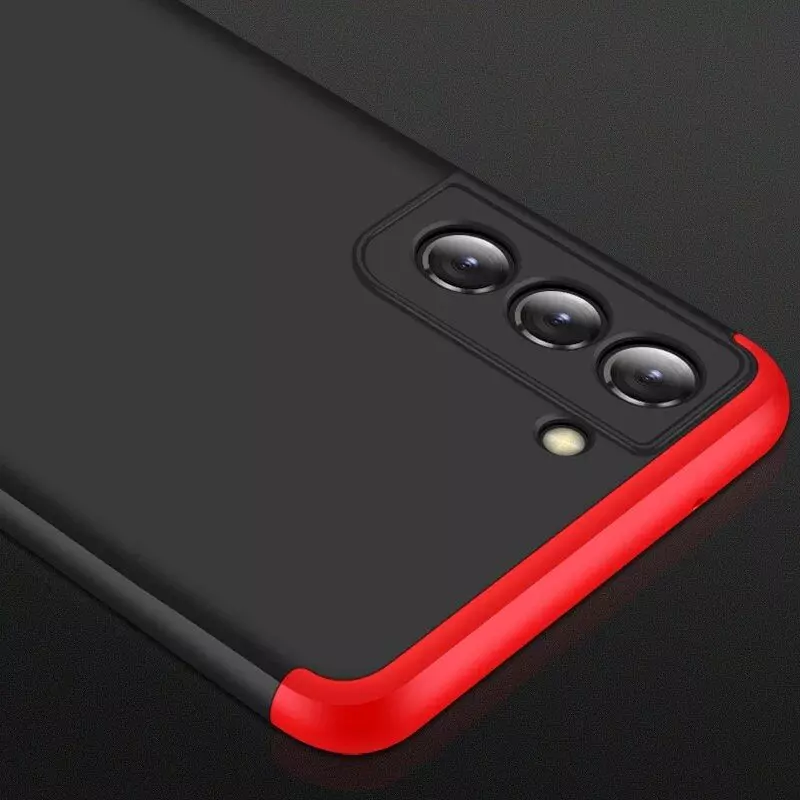 Ультратонкий чехол бампер для Samsung Galaxy A35 GKK Dual Armor Black / Red (Черный / Красный) 