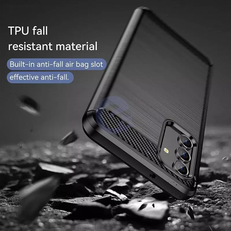 Протиударний чохол бампер для Samsung Galaxy A35 iPaky Carbon Fiber Red (Червоний) 