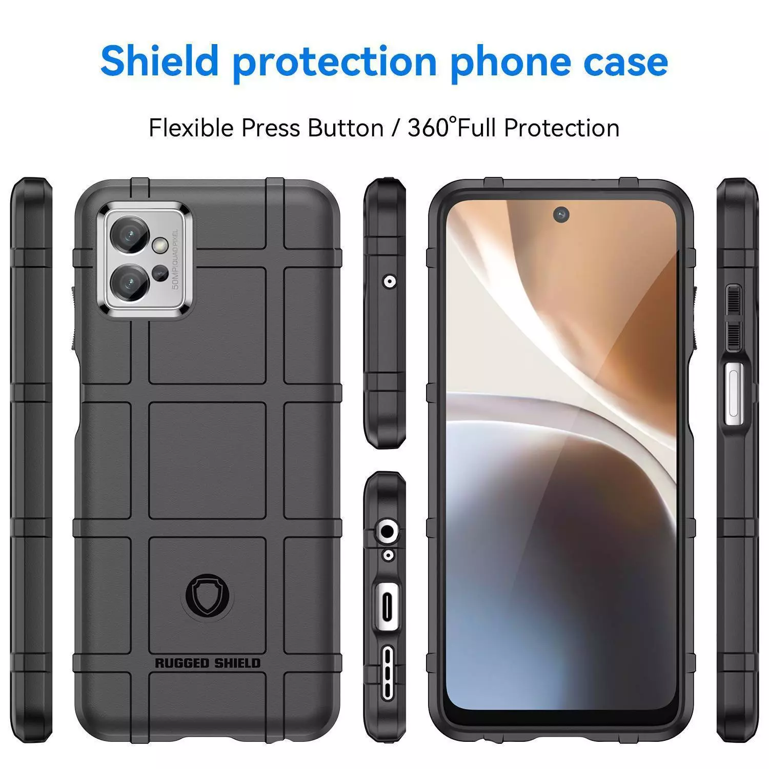 Противоударный чехол бампер для Xiaomi Poco F6 Pro Anomaly Rugged Shield Green (Зеленый) 