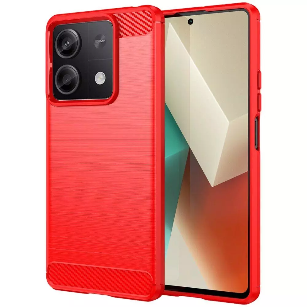 Протиударний чохол бампер для Xiaomi Redmi K70 Pro iPaky Carbon Fiber Red (Червоний) 