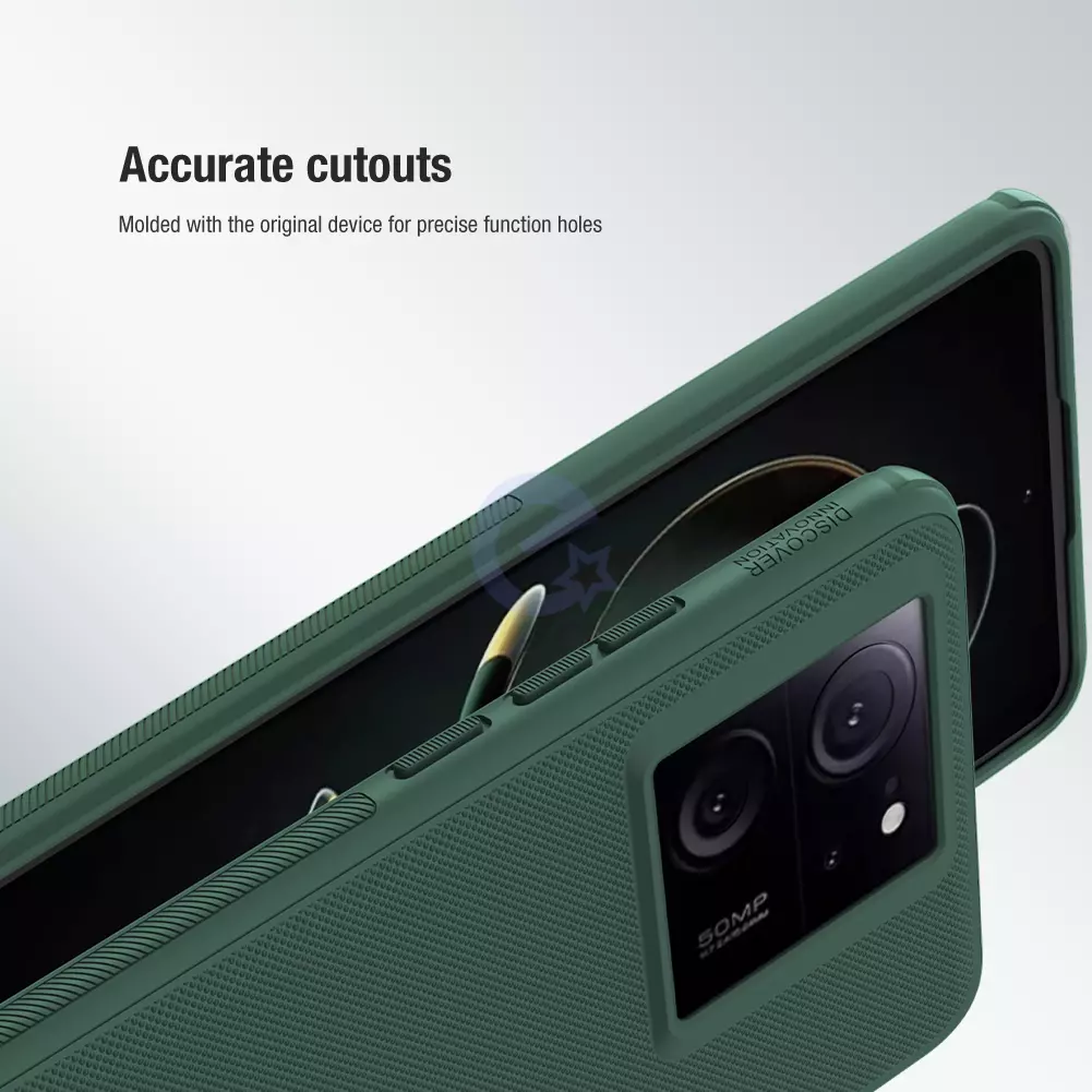 Противоударный чехол бампер Nillkin Super Frosted Shield для Xiaomi 13T Green (Зеленый) 