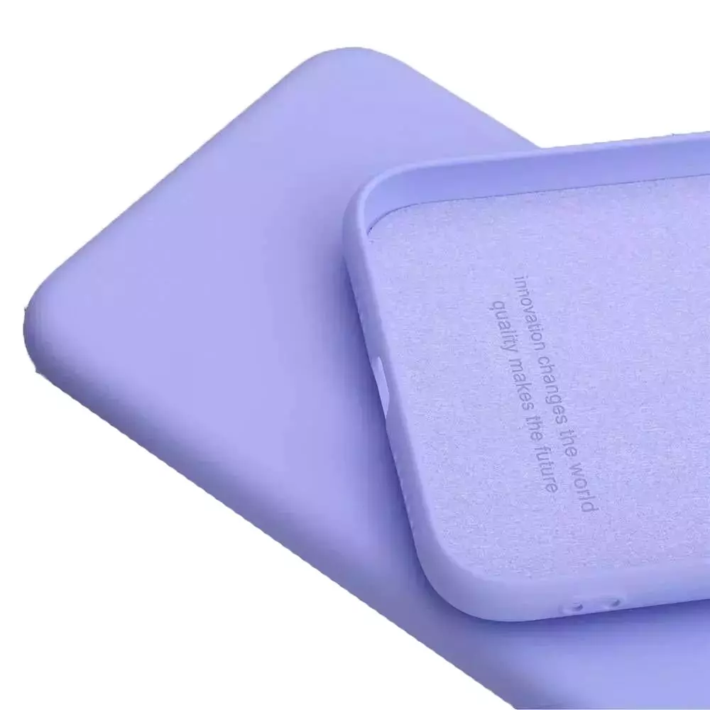 Чохол бампер для Realme C65 Anomaly Silicone (з мікрофіброю) Light Purple (Світло Пурпурний)