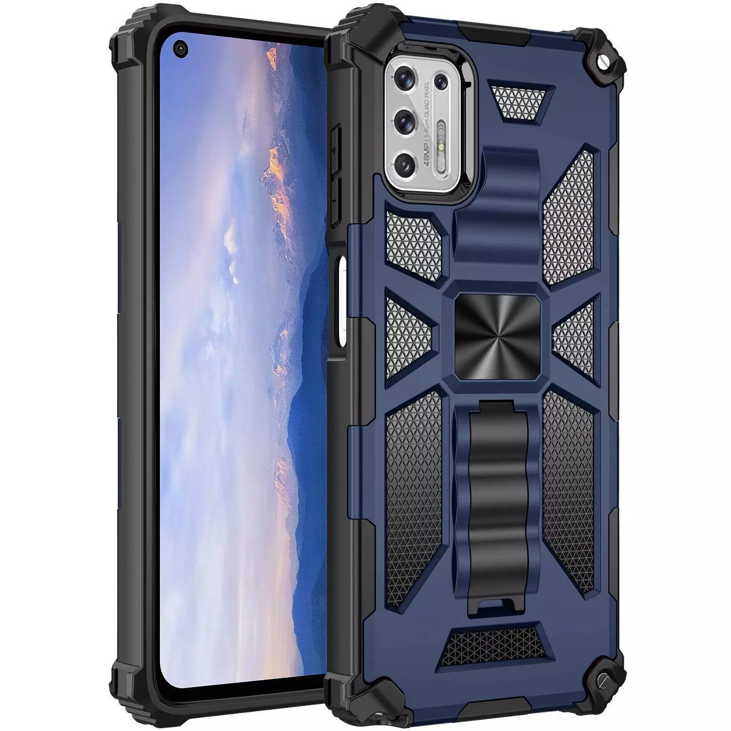 Протиударний чохол бампер для Motorola Moto G24 Anomaly Hybrid Armor (вбудована підставка) Blue (Синій)