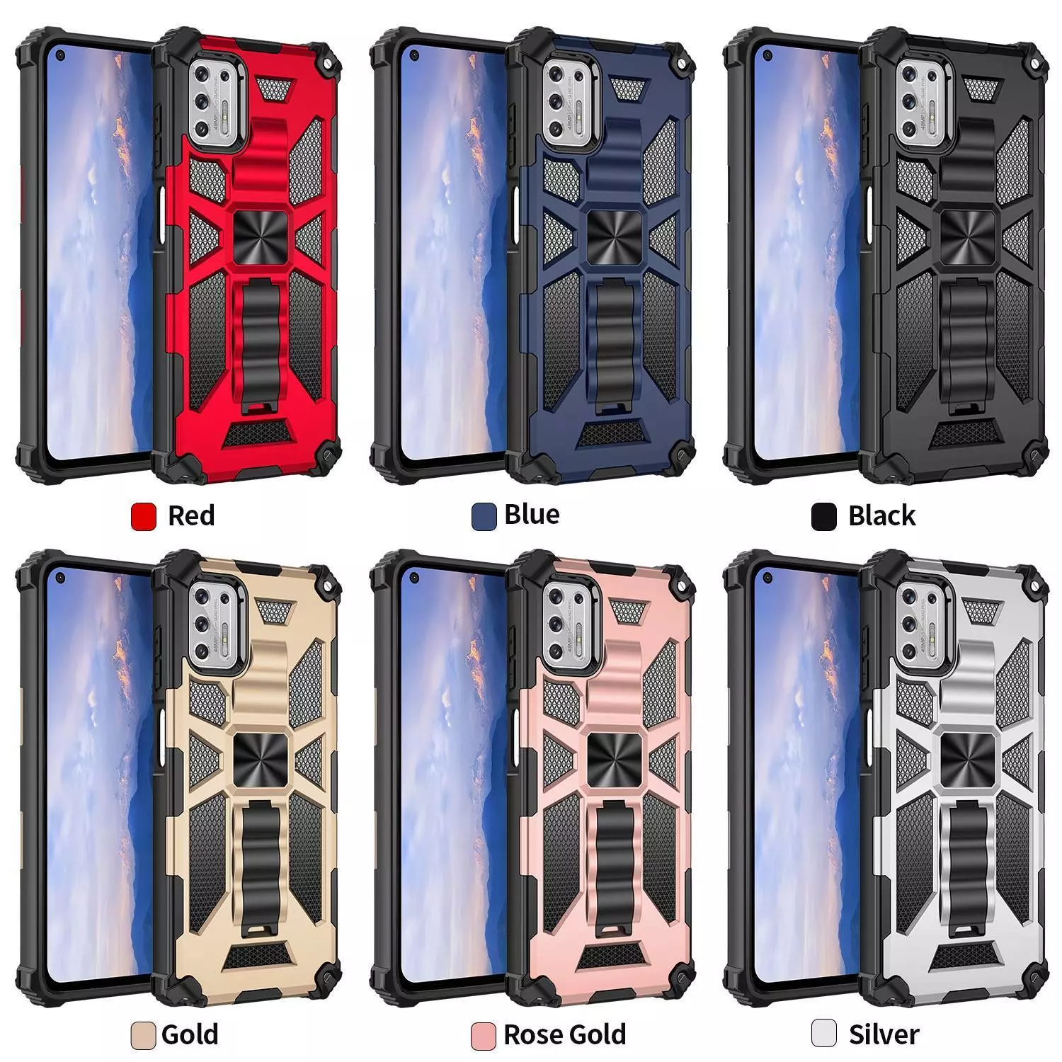 Протиударний чохол бампер для Motorola Moto G24 Anomaly Hybrid Armor (вбудована підставка) Camo / Green (Камуфляж / Зелений)