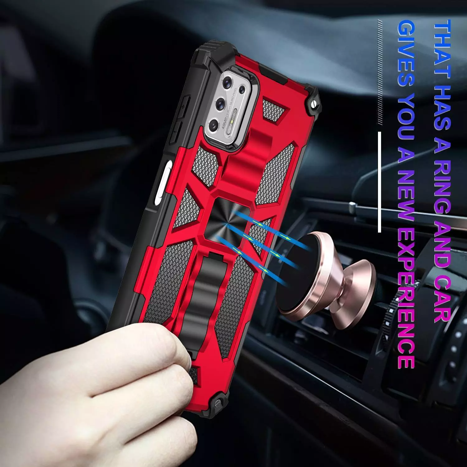 Противоударный чехол бампер для Realme C65 Anomaly Hybrid Armor (встроенная подставка) Army Green (Армейский Зеленый)