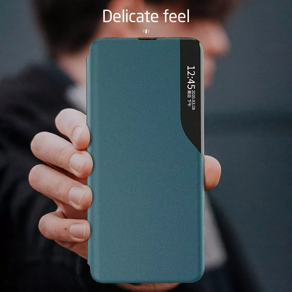 Интерактивная чехол книжка для Motorola Moto G24 Anomaly Smart View Flip Green (Зеленый)